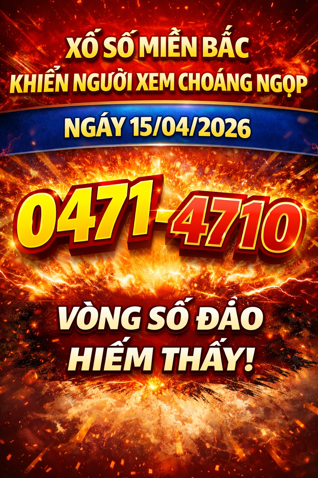 XỔ SỐ MIỀN BẮC KHIẾN NGƯỜI XEM CHOÁNG NGỢP – KẾT QUẢ NGÀY 15/04/2026 XUẤT HIỆN VÒNG SỐ ĐẢO HIẾM THẤY